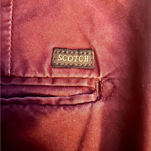 Scotch & Soda Burgundy Chinos Cotton Twill - Picture 3 of 6